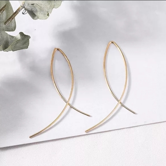 *4 for $20 💕Rose gold thread earrings - Picture 1 of 2